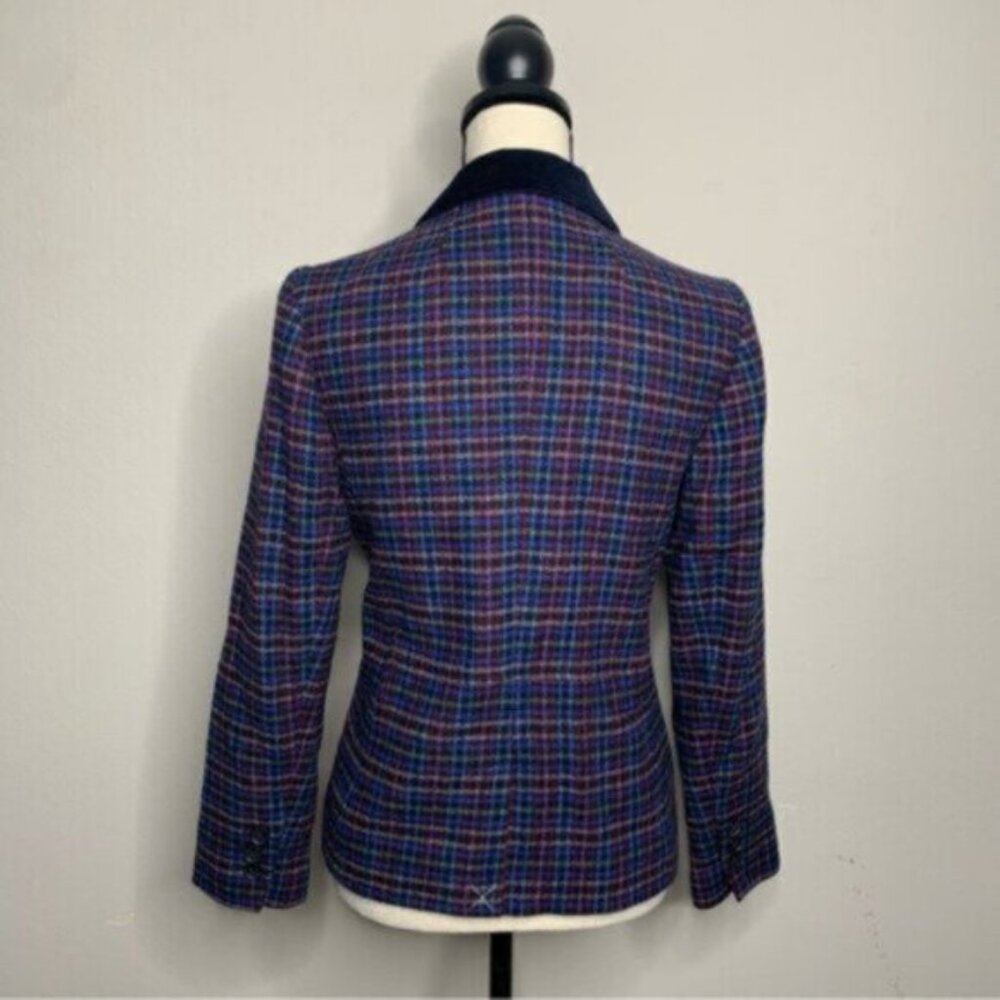 NWT Talbots Mistletoe Plaid Shetland Wool Single Breasted Blazer - Picture 12 of 17